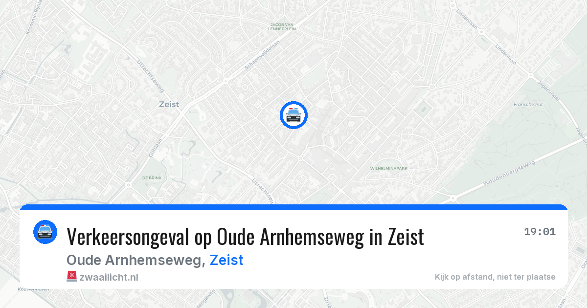 Verkeersongeval op Oude Arnhemseweg in Zeist — 17 apr 2026