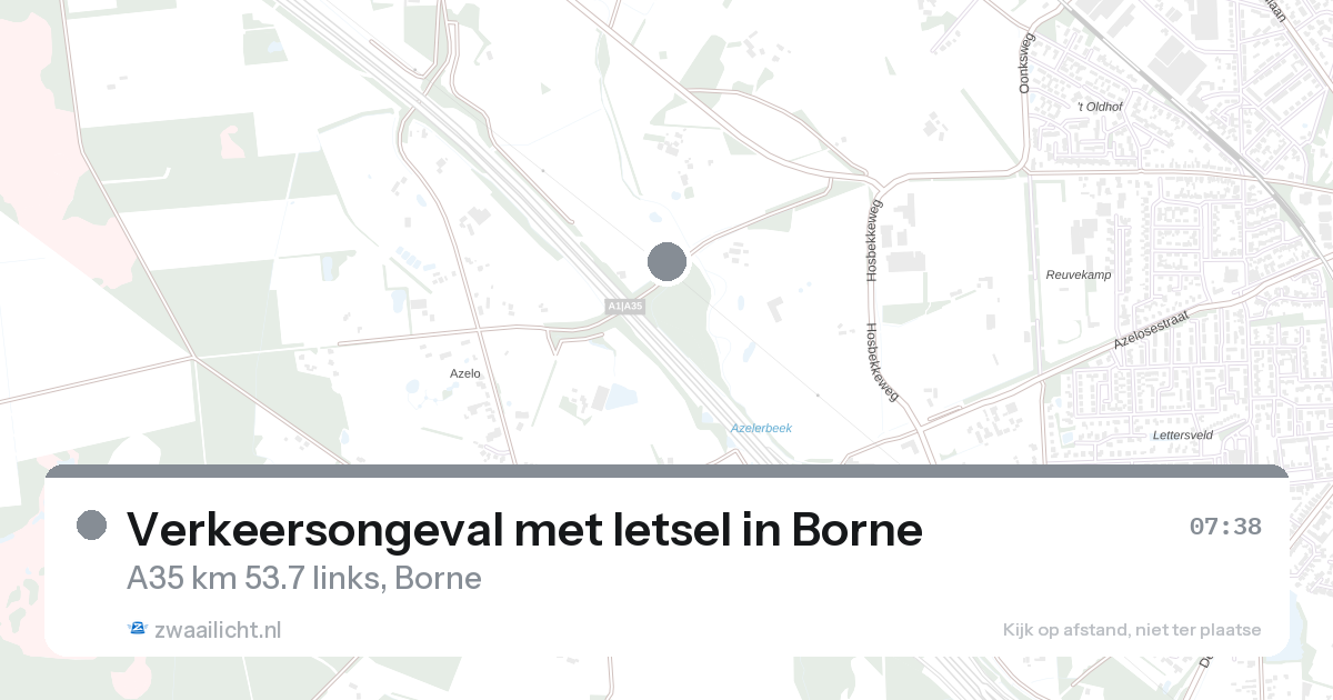 Verkeersongeval met letsel in Borne — 27 aug 2026