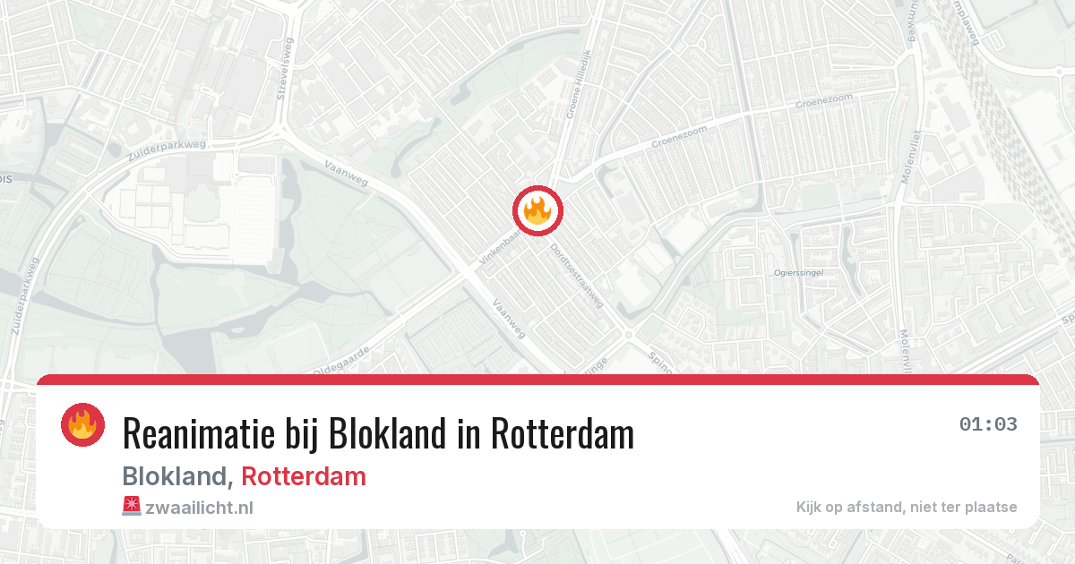 Reanimatie bij Blokland in Rotterdam — 13 jun 2026