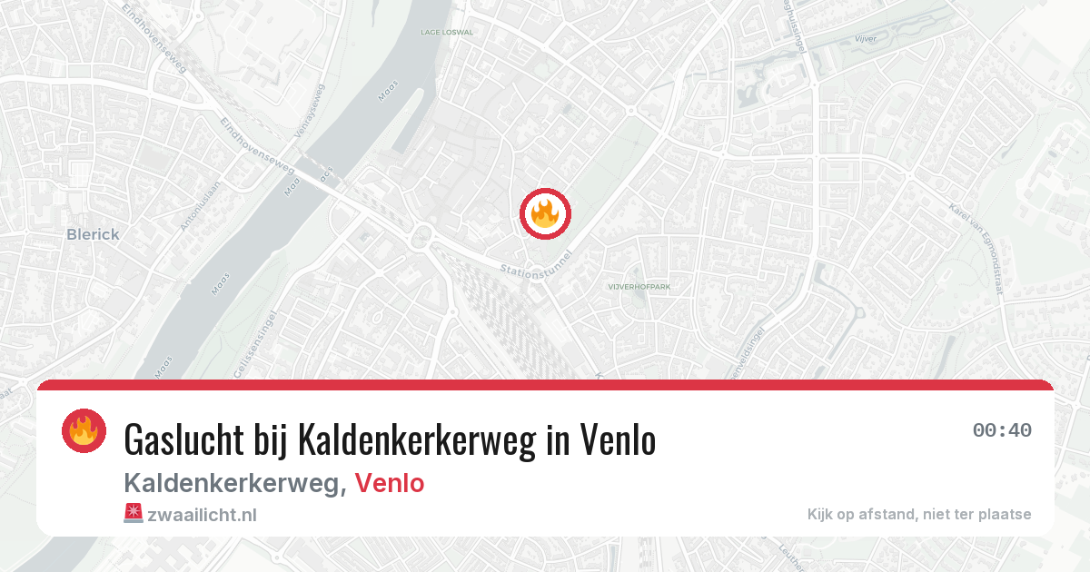 Gaslucht bij Kaldenkerkerweg in Venlo — 1 jul 2026