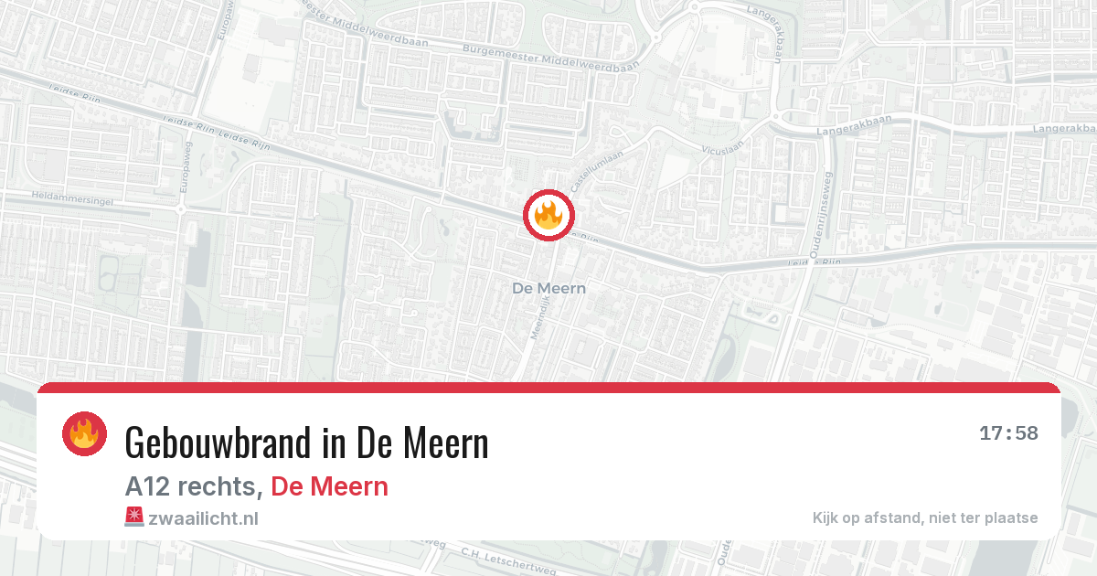 Gebouwbrand in De Meern — 29 mrt 2026