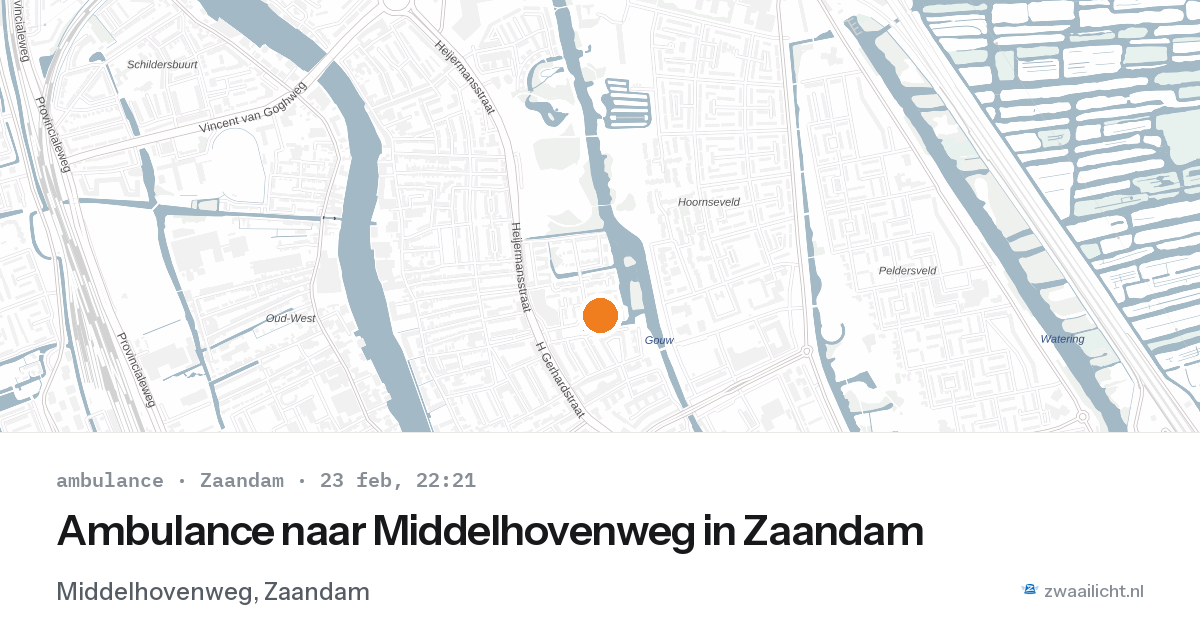 Ambulance naar Middelhovenweg in Zaandam — 23 feb 2026