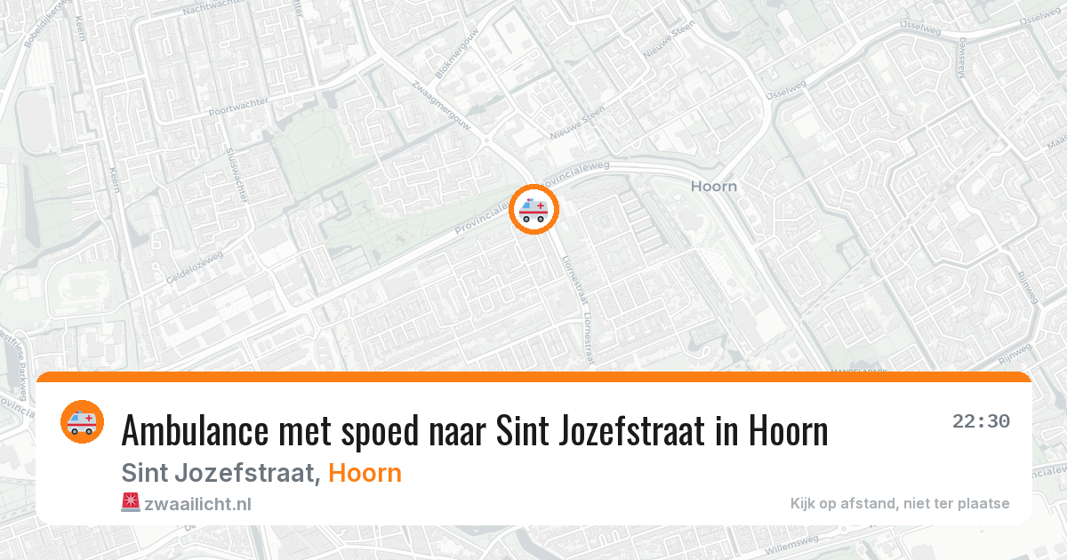 Ambulance met spoed naar Sint Jozefstraat in Hoorn — 27 apr 2026