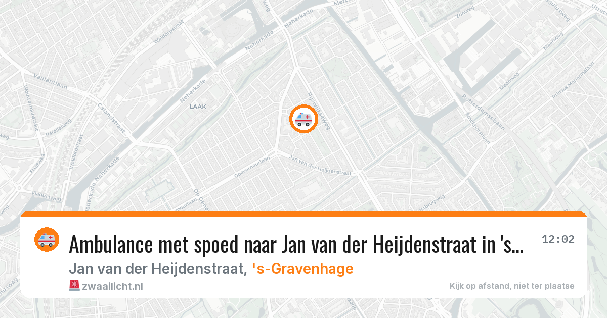 Ambulance met spoed naar Jan van der Heijdenstraat in 's-Gravenhage — 13 jun 2026