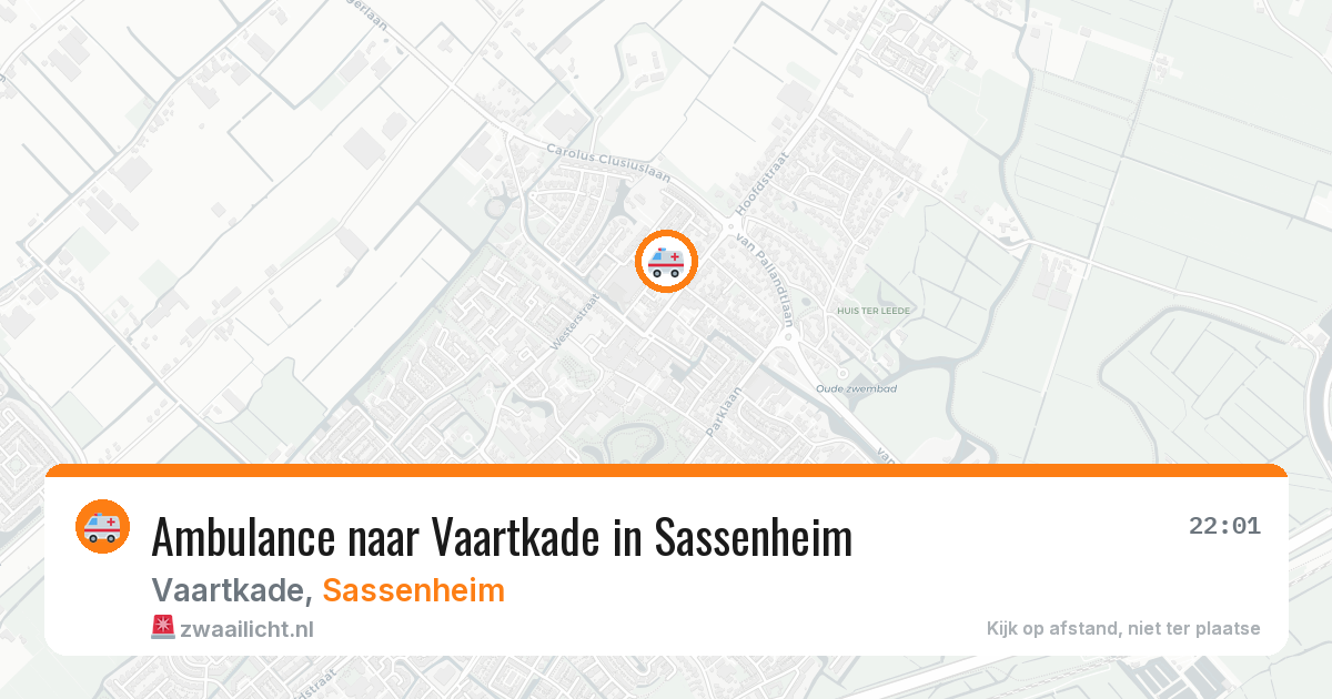Ambulance naar Vaartkade in Sassenheim — 11 jun 2026