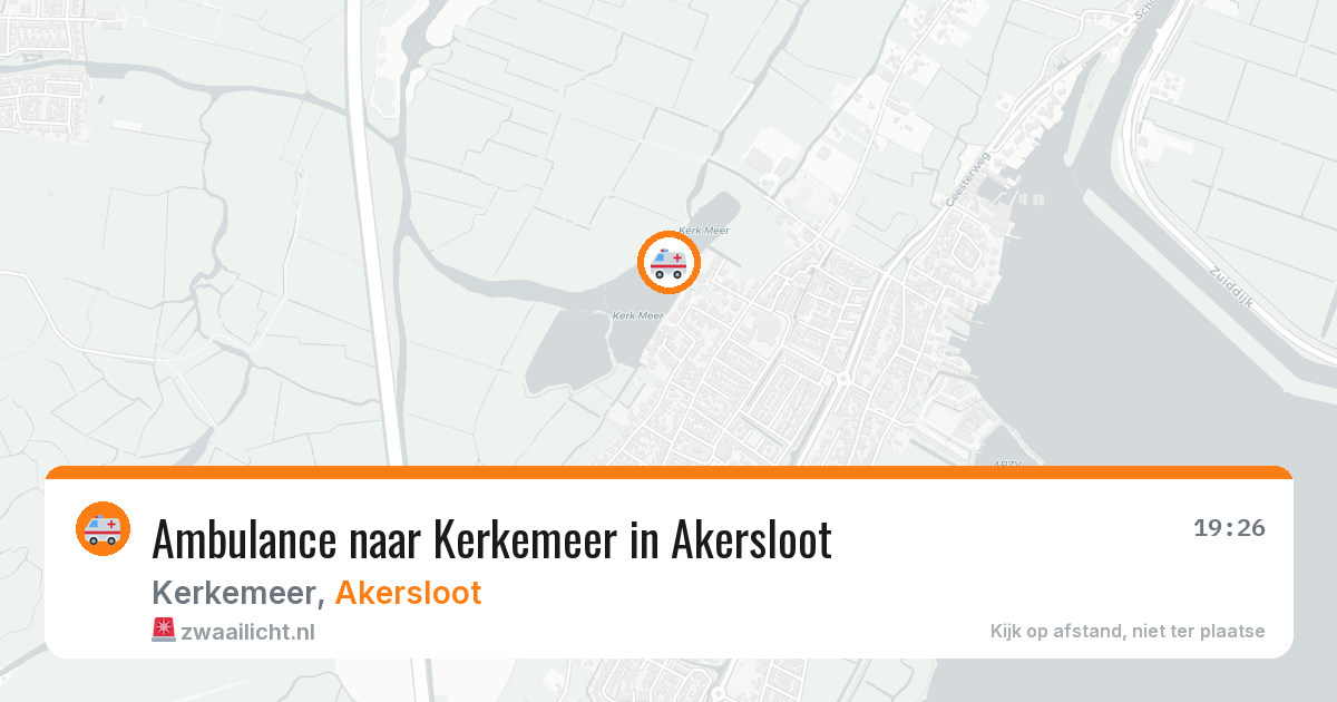 Ambulance naar Kerkemeer in Akersloot — 3 mei 2026