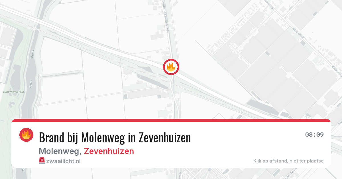 Brand bij Molenweg in Zevenhuizen — 21 mrt 2026