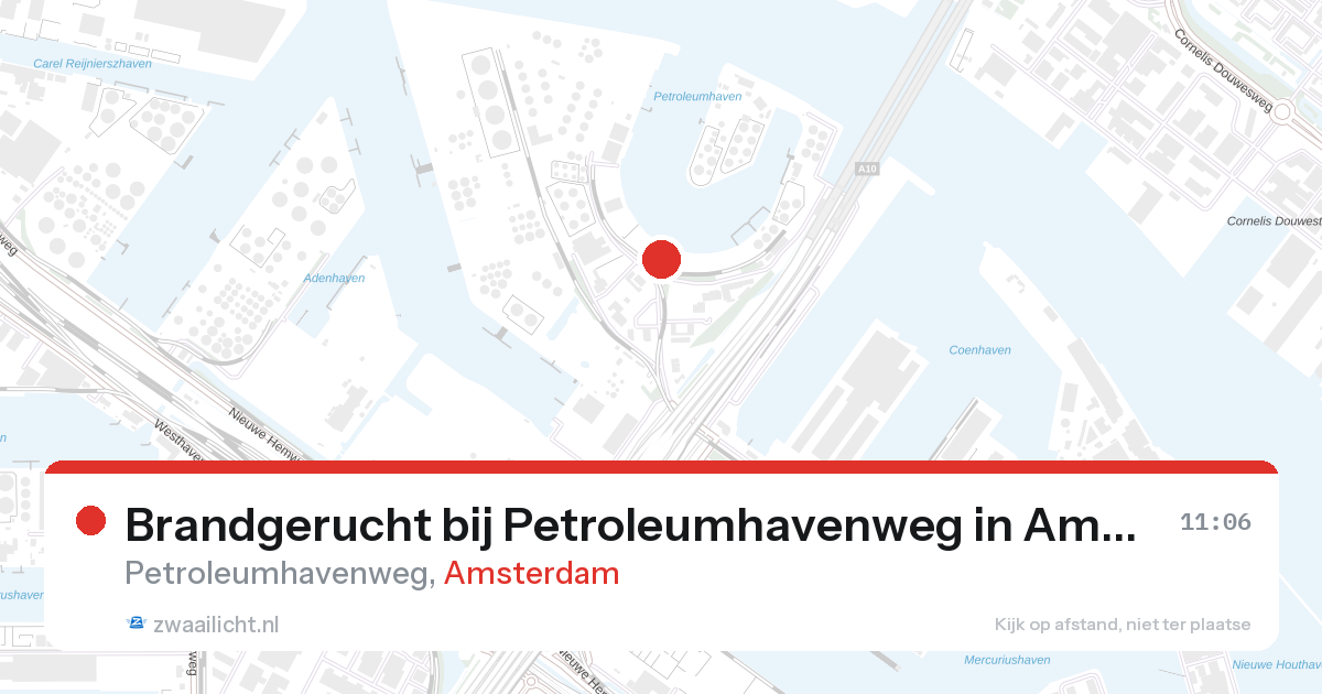 Brandgerucht bij Petroleumhavenweg in Amsterdam — 27 jun 2026