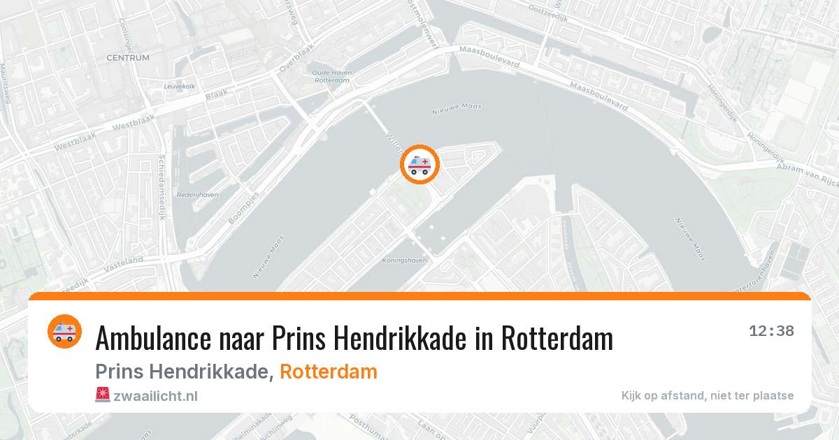 Ambulance naar Prins Hendrikkade in Rotterdam — 16 mrt 2026