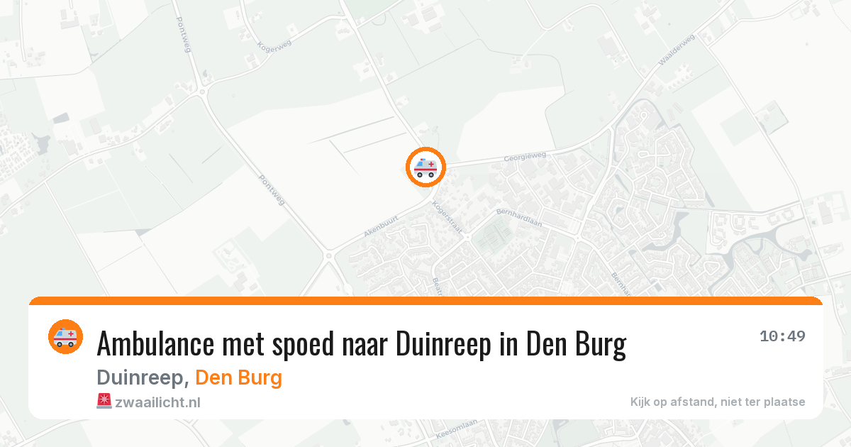 Ambulance met spoed naar Duinreep in Den Burg — 3 mei 2026