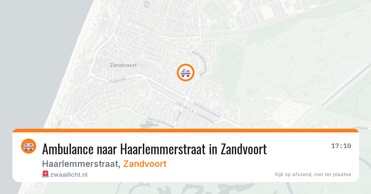 Ambulance naar Haarlemmerstraat in Zandvoort — 7 aug 2026