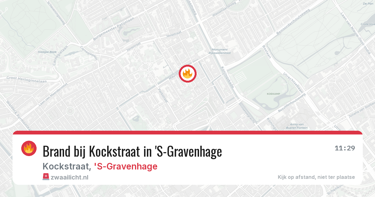 Brand bij Kockstraat in 'S-Gravenhage — 26 mrt 2026