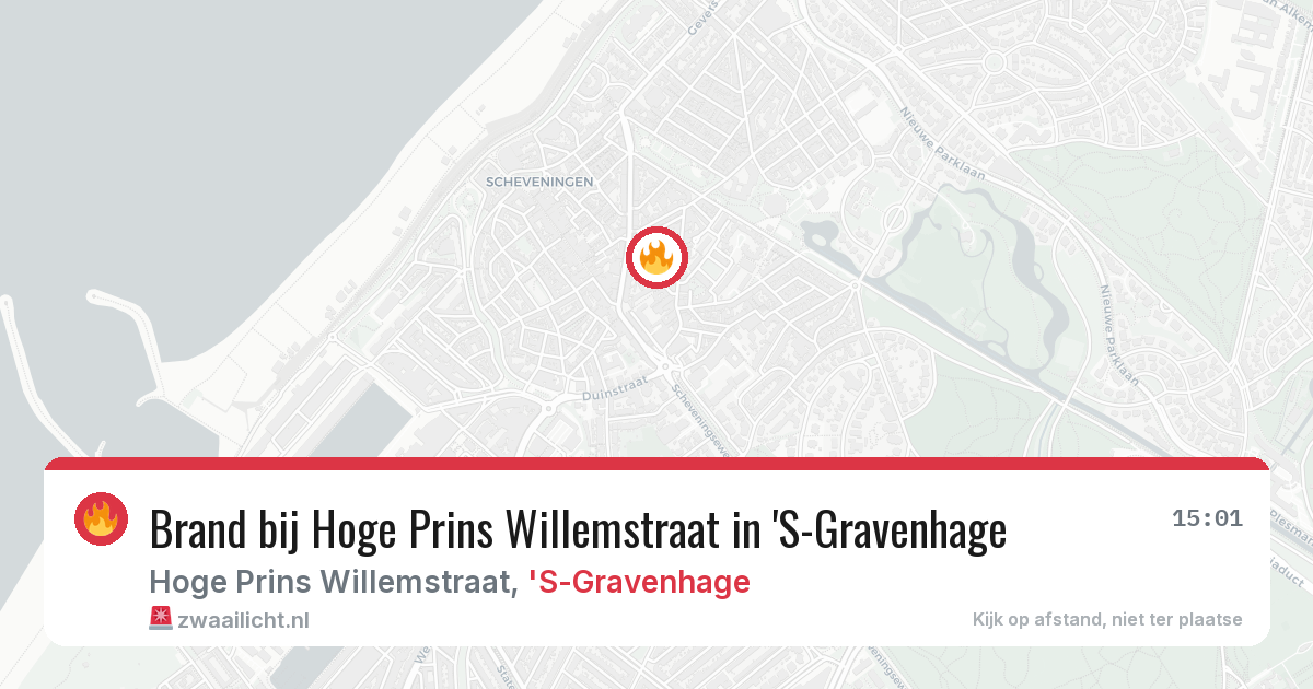 Brand bij Hoge Prins Willemstraat in 'S-Gravenhage — 27 apr 2026