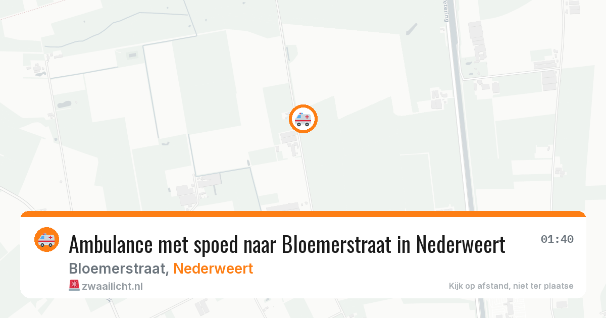 Ambulance met spoed naar Bloemerstraat in Nederweert — 22 jun 2026