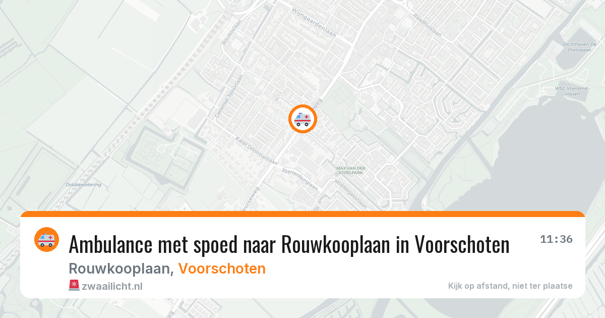 Ambulance met spoed naar Rouwkooplaan in Voorschoten — 18 mrt 2026