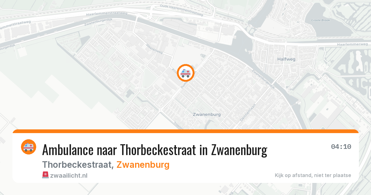 Ambulance naar Thorbeckestraat in Zwanenburg — 23 jun 2026