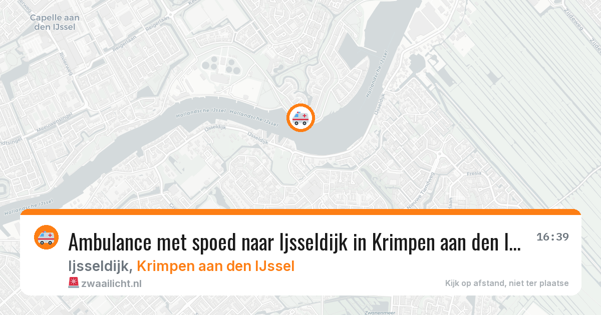 Ambulance met spoed naar Ijsseldijk in Krimpen aan den IJssel — 27 jun 2026