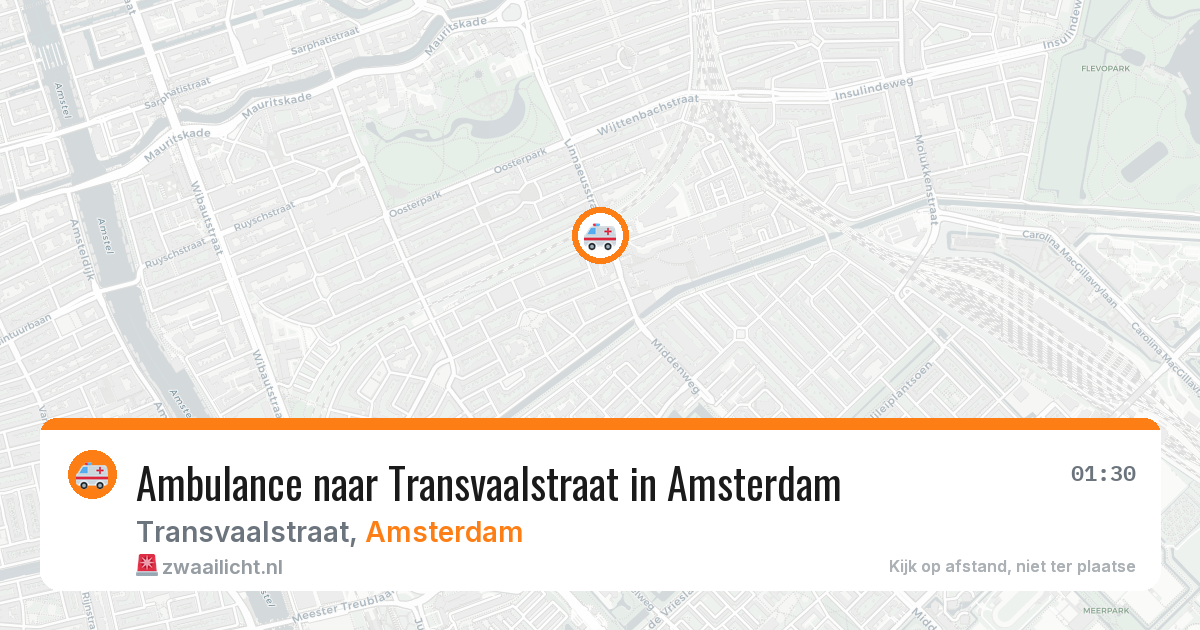 Ambulance naar Transvaalstraat in Amsterdam — 2 mei 2026