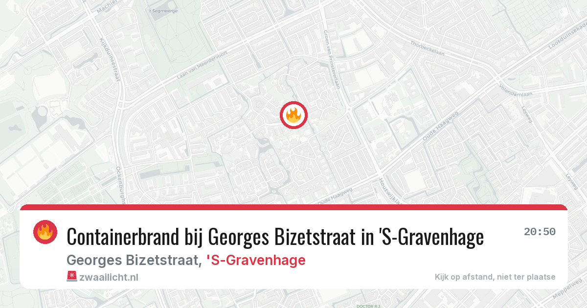 Containerbrand bij Georges Bizetstraat in 'S-Gravenhage — 23 jun 2026