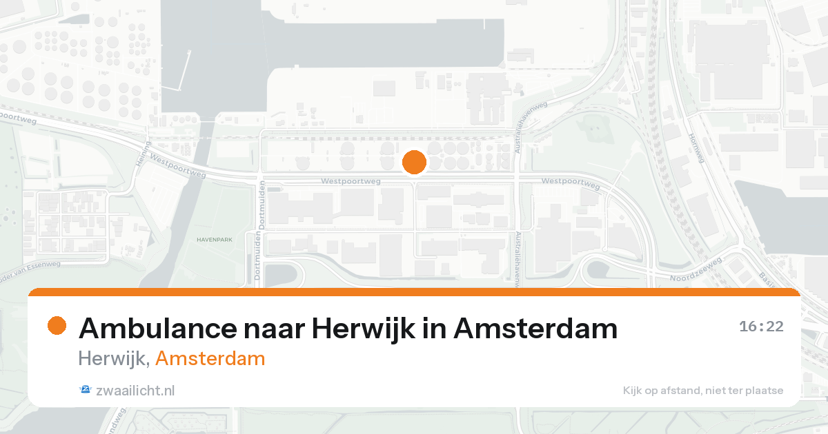 Ambulance naar Herwijk in Amsterdam — 19 aug 2026