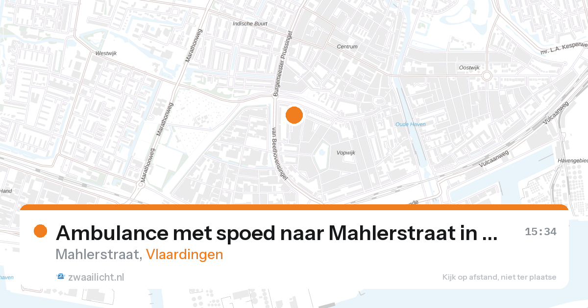 Ambulance met spoed naar Mahlerstraat in Vlaardingen — 5 apr 2026