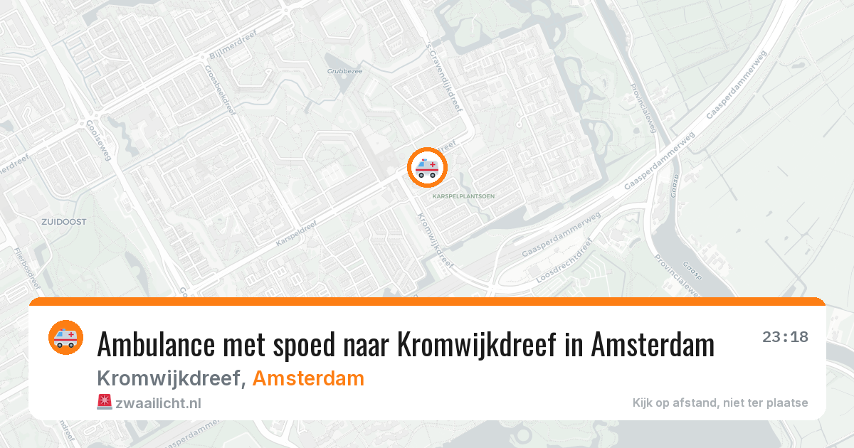 Ambulance met spoed naar Kromwijkdreef in Amsterdam — 21 mei 2026
