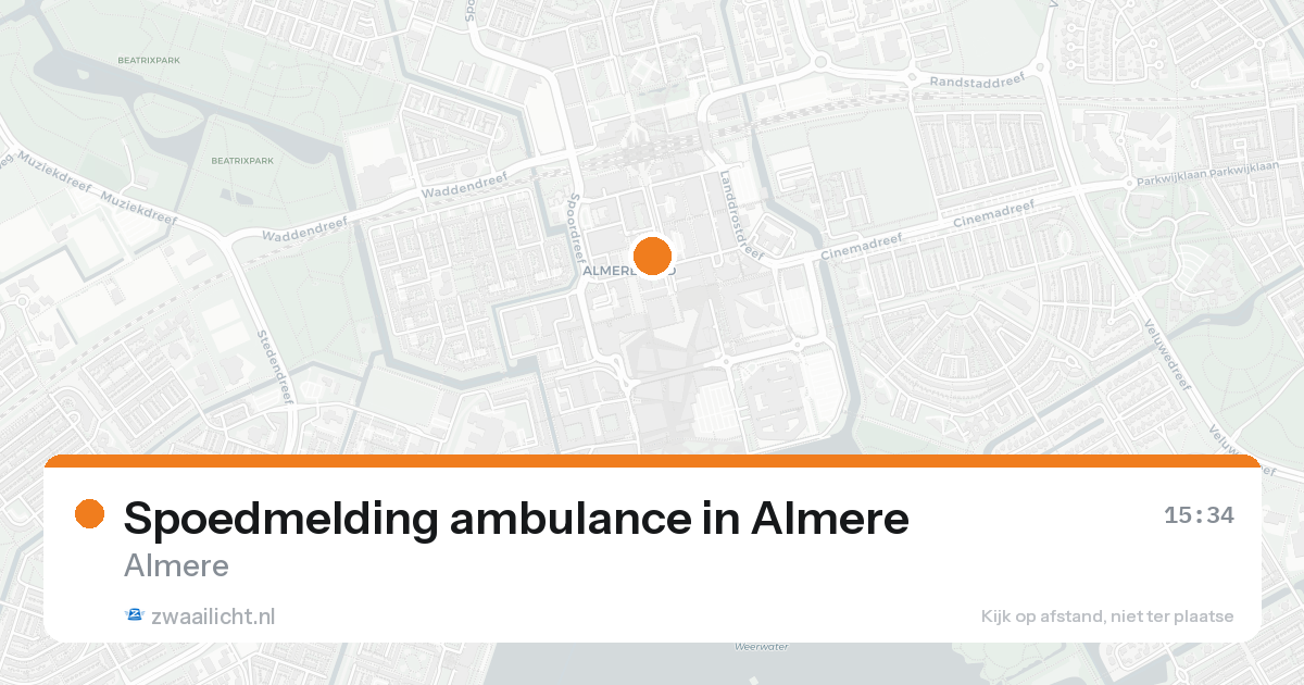 Spoedmelding ambulance in Almere — 30 jan 2026