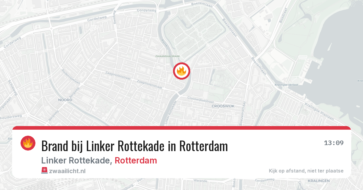 Brand bij Linker Rottekade in Rotterdam — 5 aug 2026