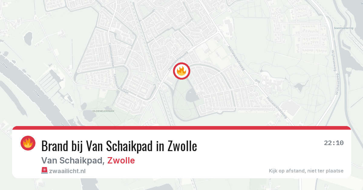 Brand bij Van Schaikpad in Zwolle — 10 aug 2026