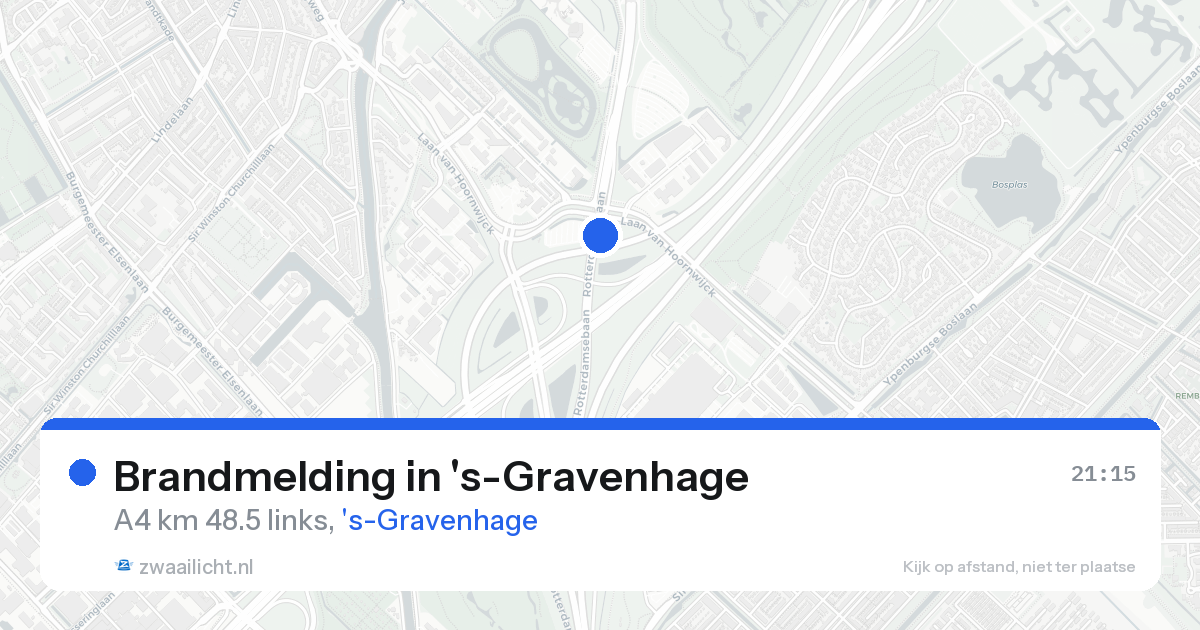 Brandmelding in 's-Gravenhage — 24 aug 2026