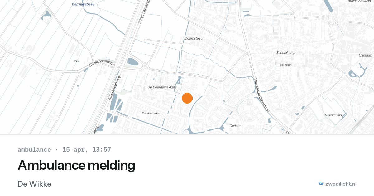 Ambulance melding — 15 apr 2026