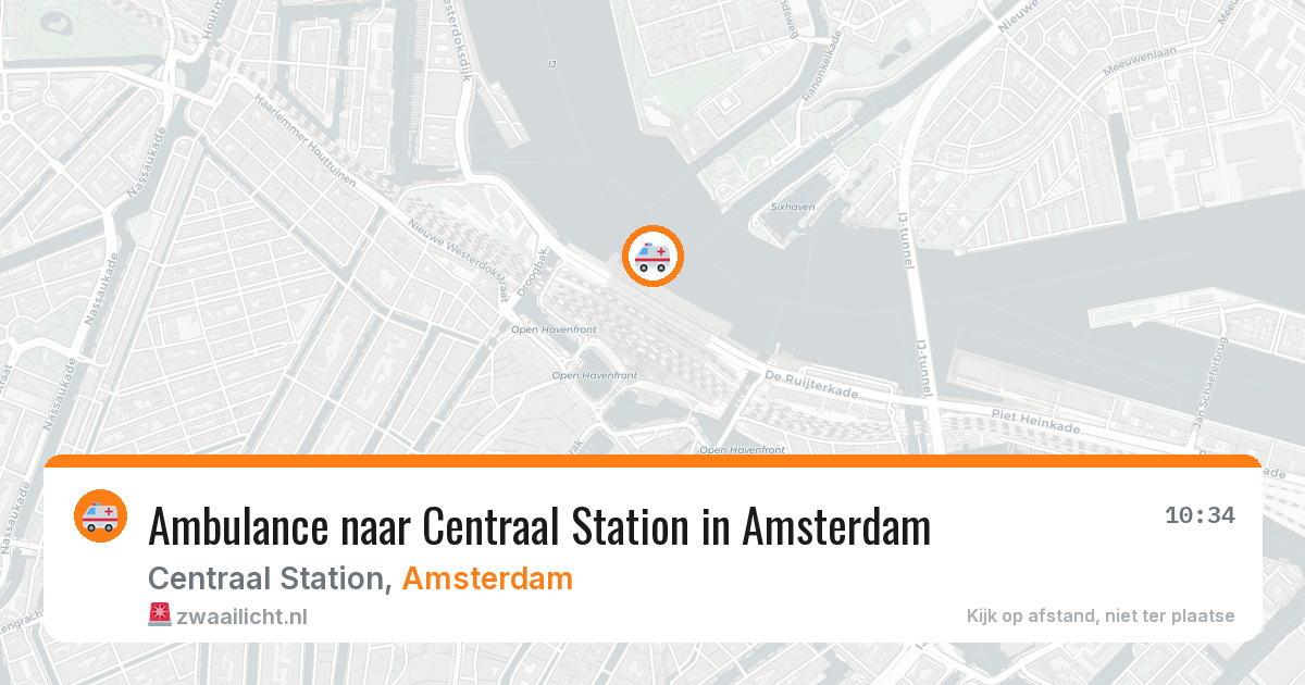 Ambulance naar Centraal Station in Amsterdam — 30 jan 2026