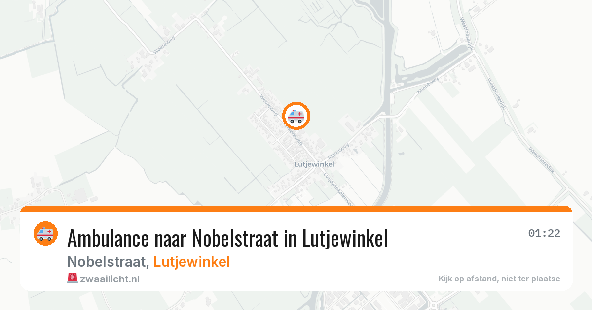 Ambulance naar Nobelstraat in Lutjewinkel — 20 apr 2026