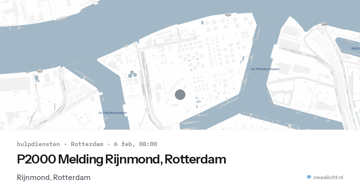 P2000 Melding Rijnmond, Rotterdam — 6 feb 2026