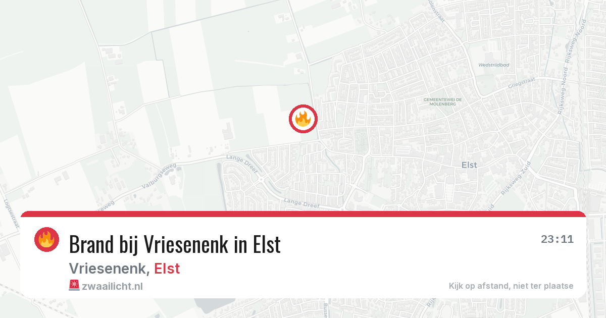 Brand bij Vriesenenk in Elst — 25 jun 2026