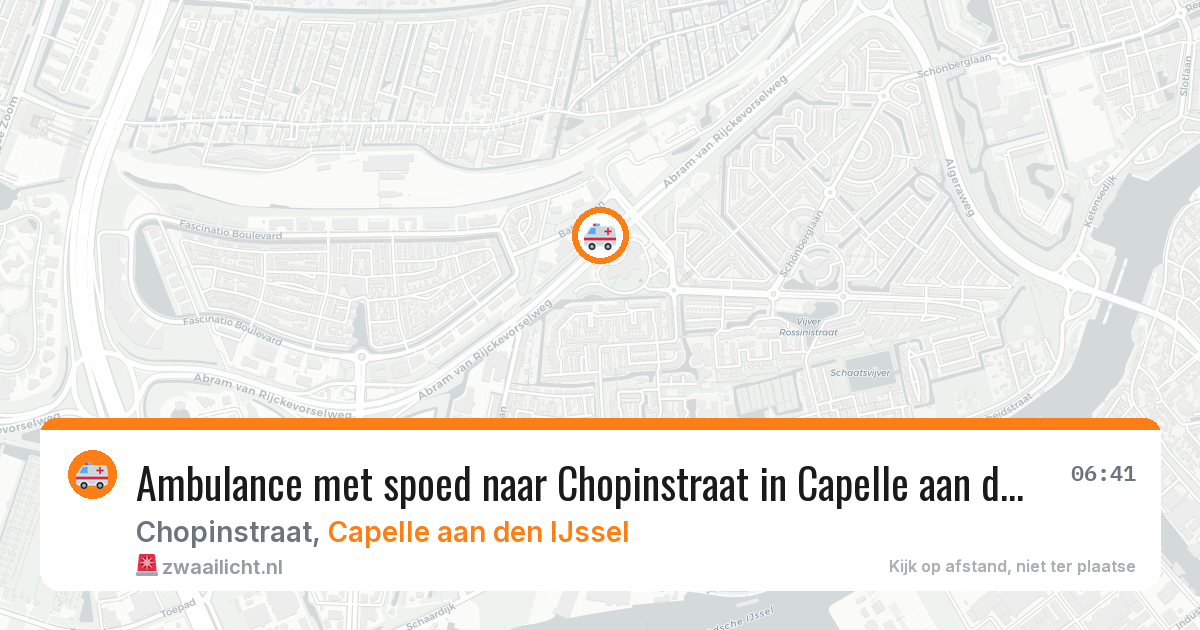 Ambulance met spoed naar Chopinstraat in Capelle aan den IJssel — 1 jul 2026