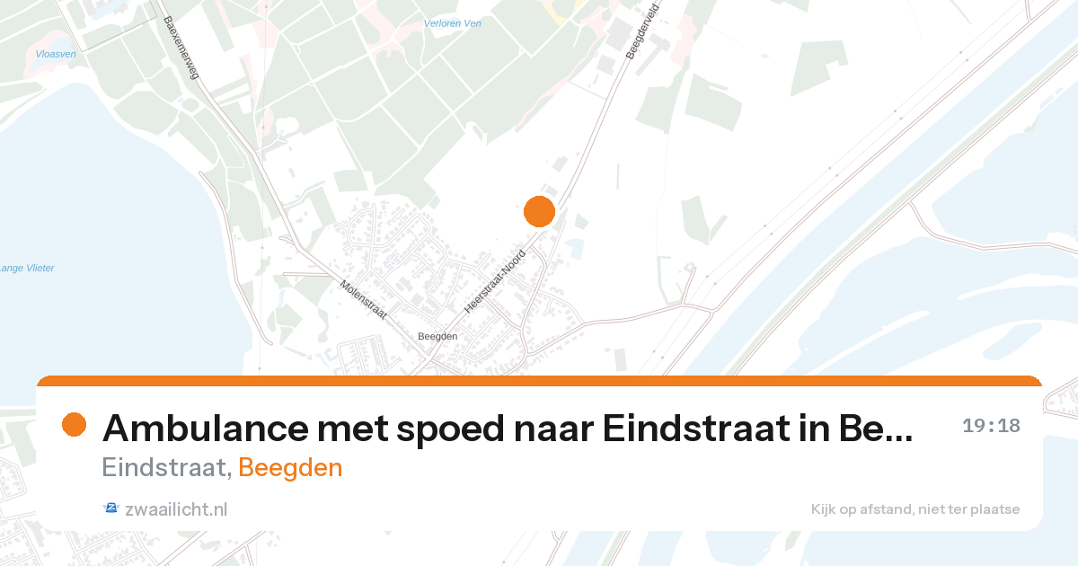 Ambulance met spoed naar Eindstraat in Beegden — 12 aug 2026