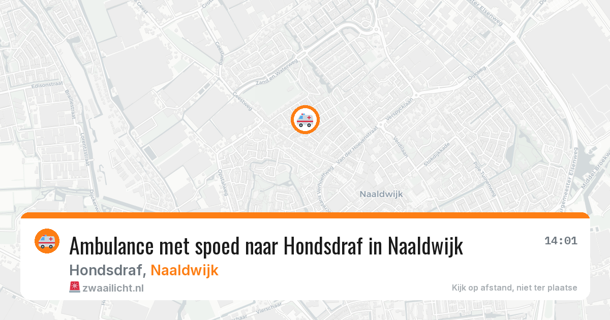 Ambulance met spoed naar Hondsdraf in Naaldwijk — 23 jun 2026