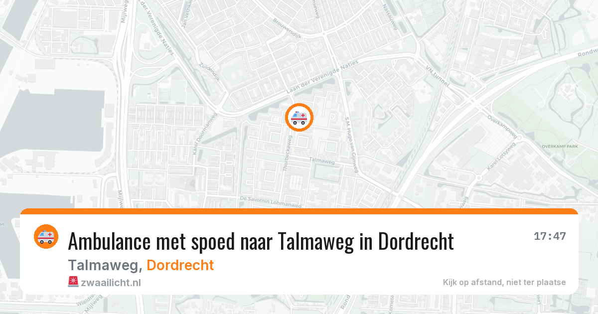 Ambulance met spoed naar Talmaweg in Dordrecht — 12 jun 2026