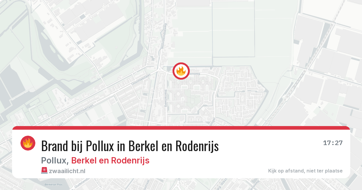 Brand bij Pollux in Berkel en Rodenrijs — 22 jul 2026