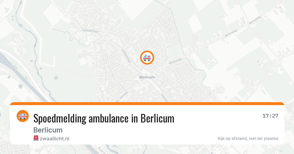 Spoedmelding ambulance in Berlicum — 16 mei 2026