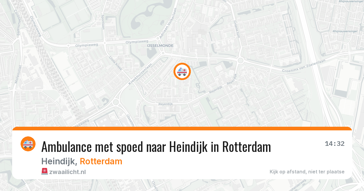Ambulance met spoed naar Heindijk in Rotterdam — 5 jun 2026