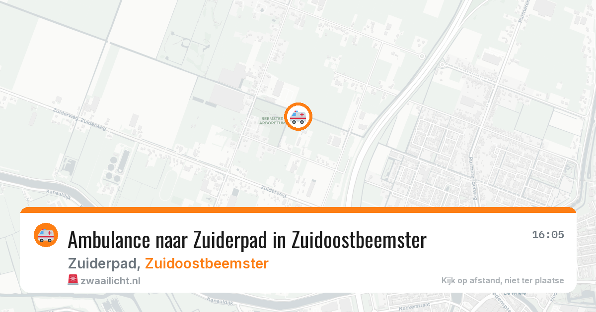 Ambulance naar Zuiderpad in Zuidoostbeemster — 5 aug 2026