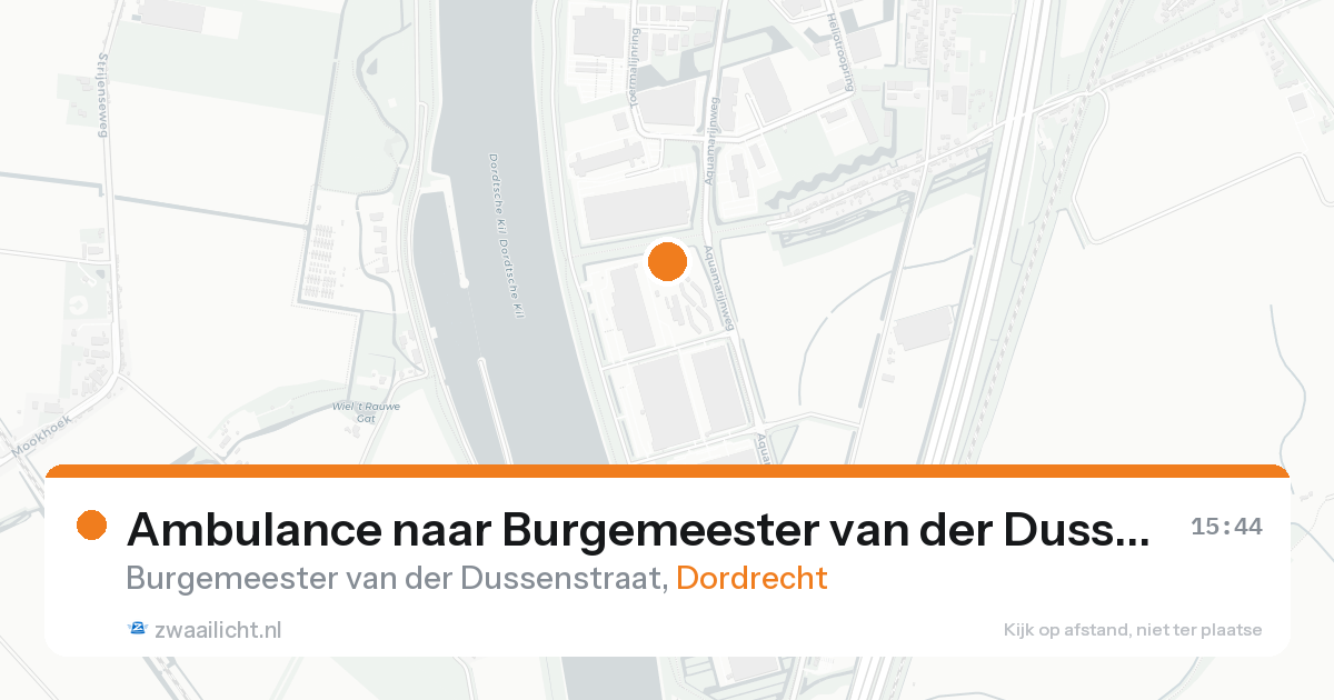 Ambulance naar Burgemeester van der Dussenstraat in Dordrecht — 24 aug 2026