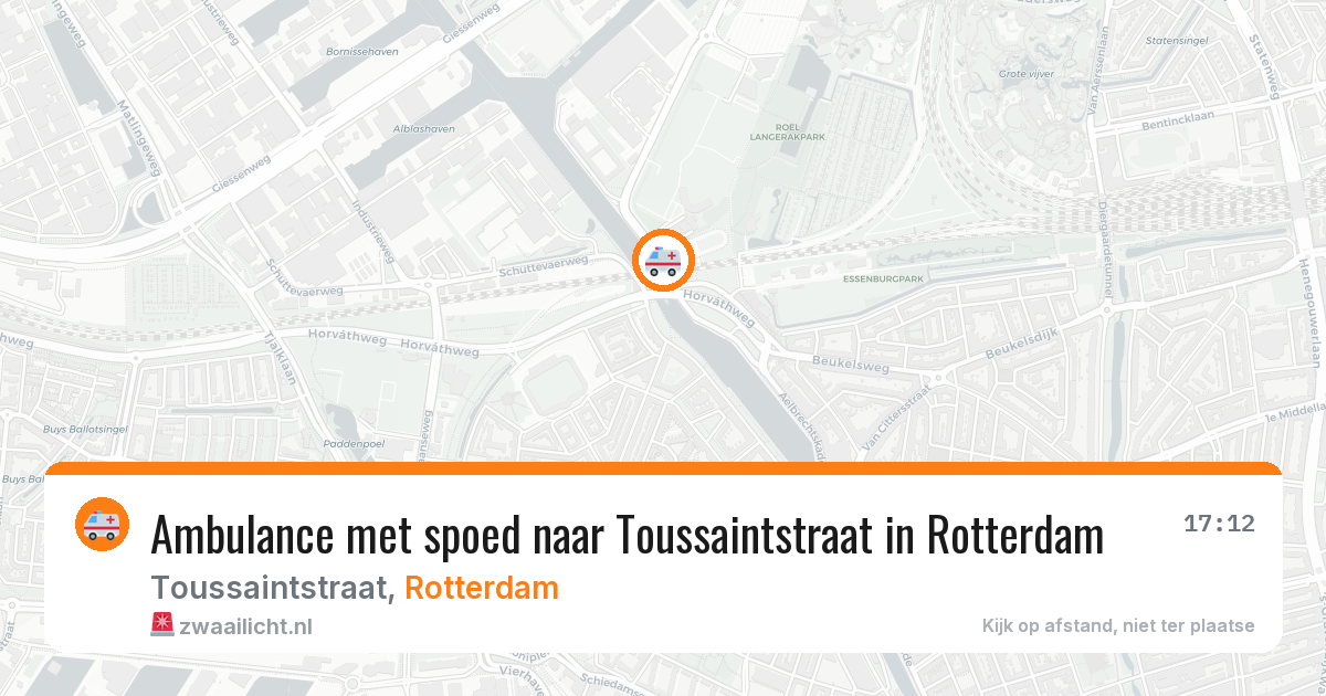 Ambulance met spoed naar Toussaintstraat in Rotterdam — 4 apr 2026