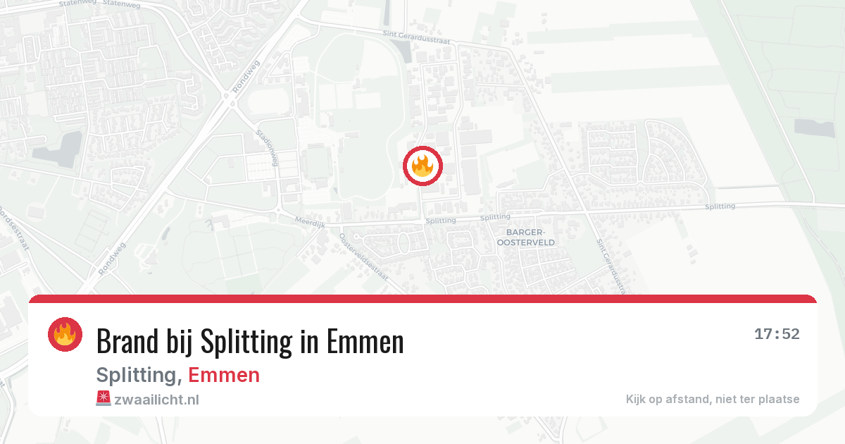 Brand bij Splitting in Emmen — 29 mei 2026