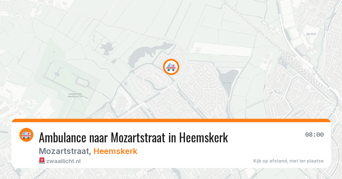Ambulance naar Mozartstraat in Heemskerk — 4 aug 2026