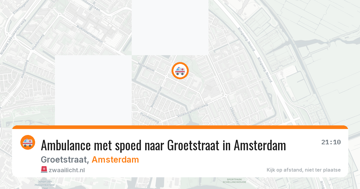 Ambulance met spoed naar Groetstraat in Amsterdam — 16 jul 2026