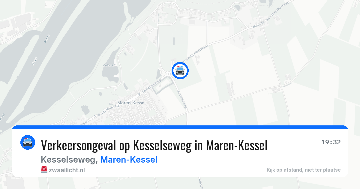 Verkeersongeval op Kesselseweg in Maren-Kessel — 5 mei 2026