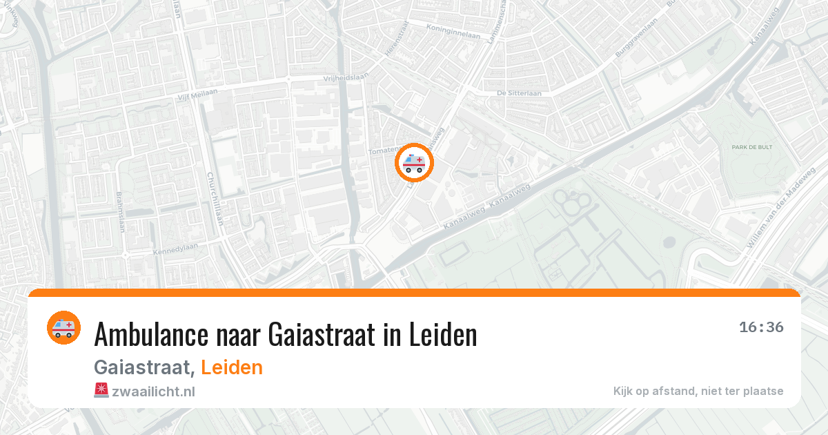 Ambulance naar Gaiastraat in Leiden — 7 jun 2026